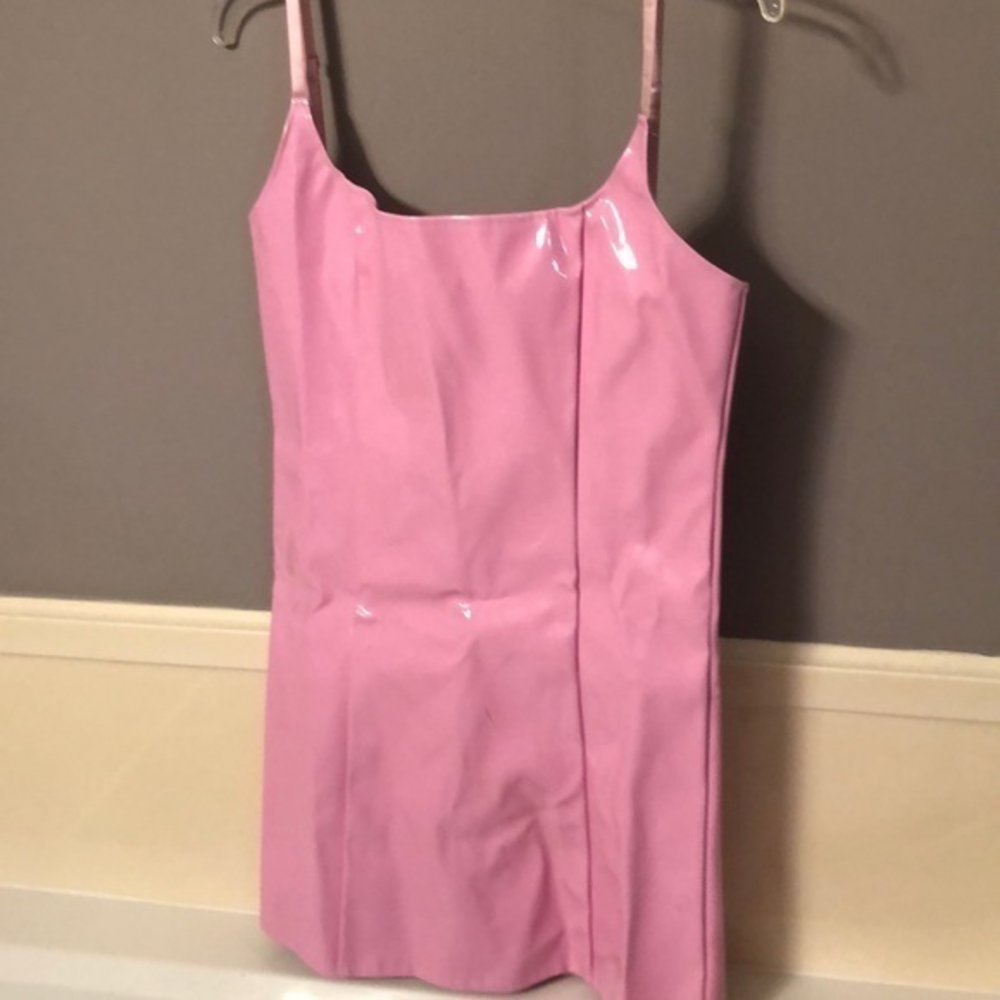 Size 8 pretty little thing‎ vinyl dress nwt